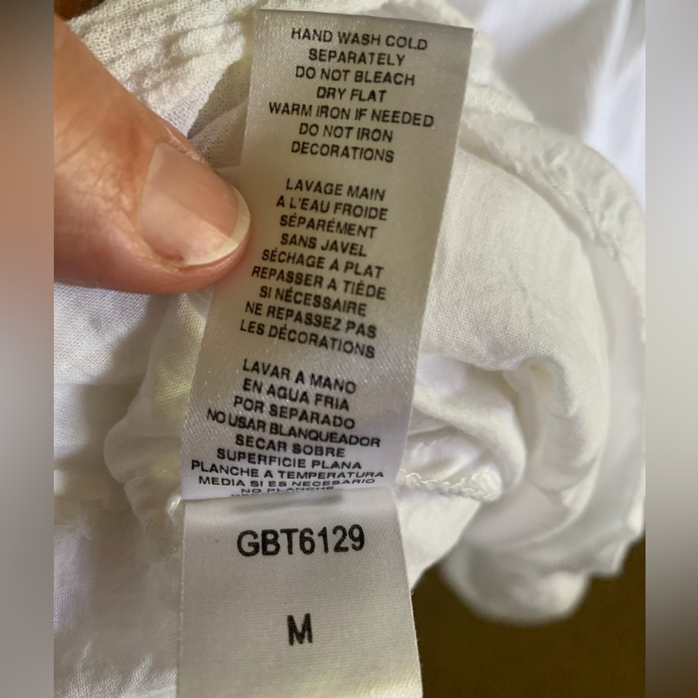 BCBG irls maxi dress Women's Medium (6/8) White crepe beaded BOHO lined sundress - Picture 14 of 14
